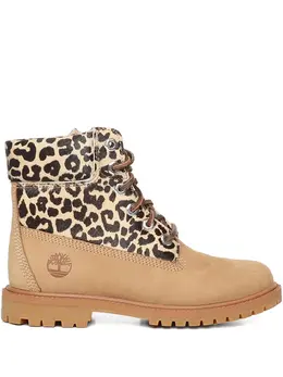 Timberland: Бежевые ботинки 