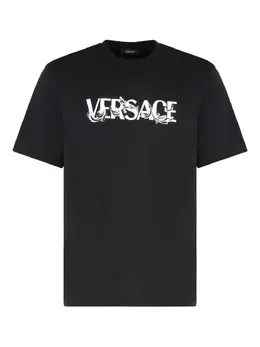 Versace: Футболка с принтом 