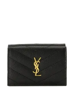 Saint Laurent: Чёрный кошелёк  Monogram