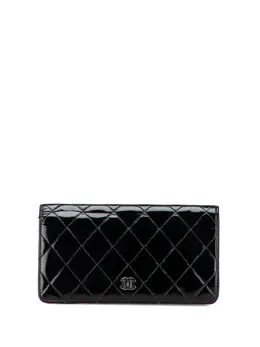 CHANEL Pre-Owned: Чёрный кошелёк 