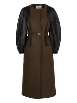 FENDI: Зелёное пальто 