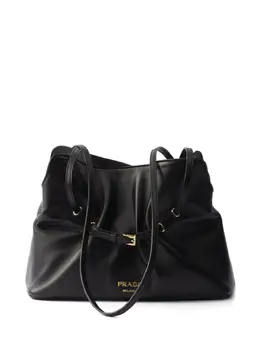 Prada: Чёрная сумка-шоппер 