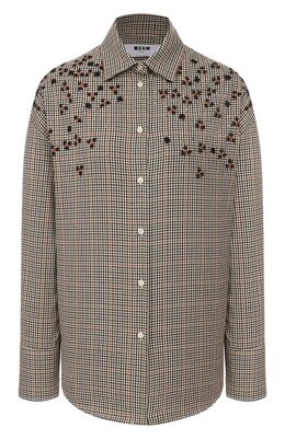 MSGM: Коричневая рубашка 