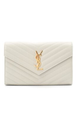 Saint Laurent: Белая сумка  Monogram Envelope