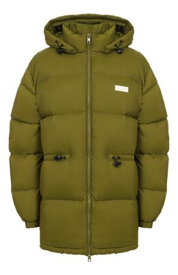 MSGM: Пуховик цвета хаки 