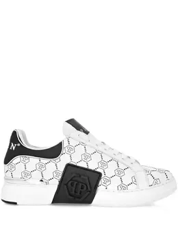 Philipp Plein: Белые кроссовки  Phantom Kicks