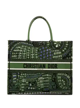 Christian Dior Pre-Owned: Зелёная сумка-шоппер 
