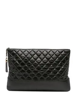 CHANEL Pre-Owned: Чёрный клатч 