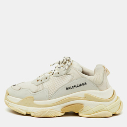 Balenciaga: Белые кроссовки  Triple S