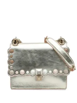 Fendi Pre-Owned: Серебристая сумка через плечо 