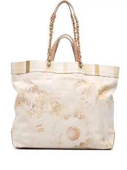 CHANEL Pre-Owned: Сумка-шоппер с растительным принтом 