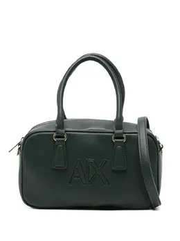 Armani Exchange: Тёмная сумка-шоппер 