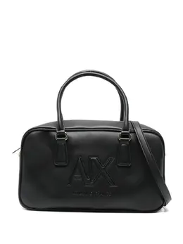 Armani Exchange: Чёрная сумка-шоппер 