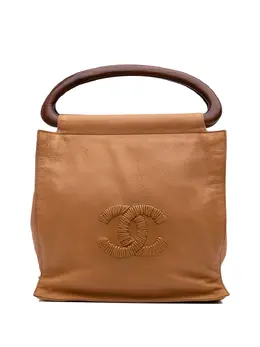 CHANEL Pre-Owned: Коричневая сумка-шоппер 