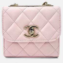 Chanel: Розовая сумка через плечо 