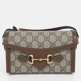 Gucci: Бежевая сумка  Horsebit 1955