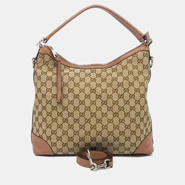 Gucci: Бежевая сумка-шоппер 