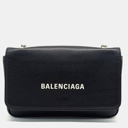 Balenciaga: Чёрная сумка через плечо  Everyday