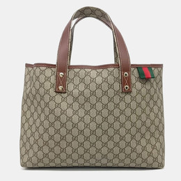 Gucci: Бежевая сумка-шоппер 
