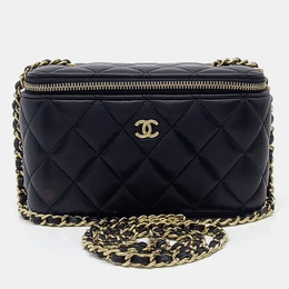Chanel: Чёрная сумка через плечо 