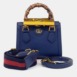 Gucci: Голубая сумка-шоппер 