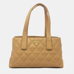 Chanel: Коричневая сумка-шоппер 