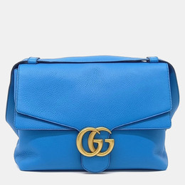 Gucci: Голубая сумка  GG Marmont