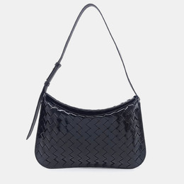 Bottega Veneta: Чёрная сумка  Intrecciato