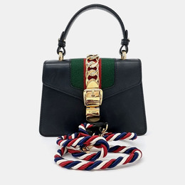 Gucci: Чёрная сумка-шоппер  Sylvie