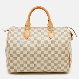 Louis Vuitton: Белая сумка  Speedy 30