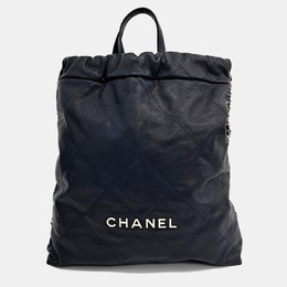 Chanel: Чёрный рюкзак 