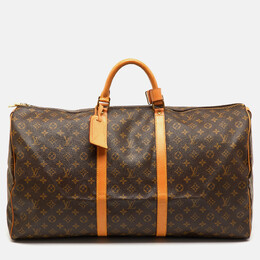 Louis Vuitton: Коричневая сумка  Keepall