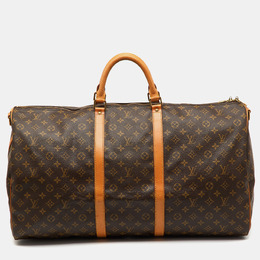 Louis Vuitton: Коричневая сумка  Keepall