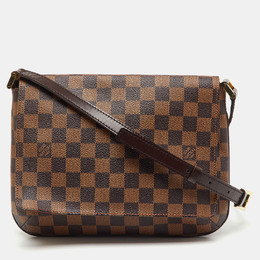 Louis Vuitton: Коричневая сумка  Musette