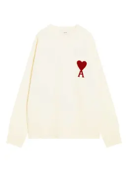 AMI Paris: Белый свитер  Ami de Cœur
