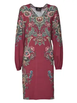 ETRO: Платье с v-образным вырезом 