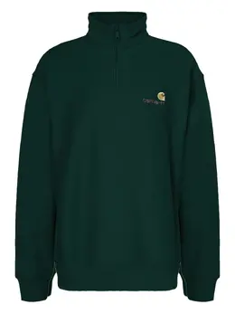 Carhartt WIP: Зелёный свитшот  American