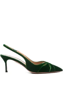Aquazzura: Зелёные туфли 