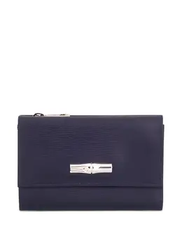 Longchamp: Синий кошелёк  Roseau