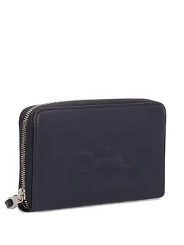 Longchamp: Синий кошелёк 