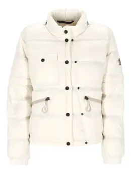 Moncler Grenoble: Бежевая куртка 
