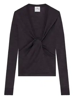 Courrèges: Топ из шерсти 