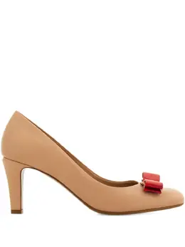 Ferragamo: Светлые туфли  Vara Bow