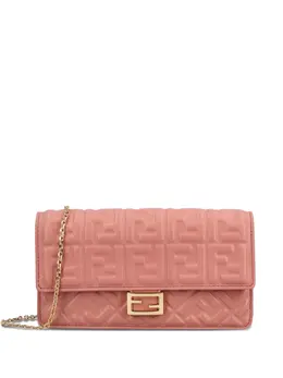 FENDI: Розовый кошелёк  Baguette