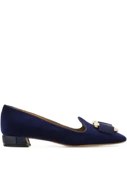 Ferragamo: Голубые туфли  Gancini