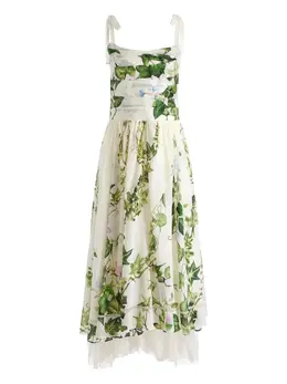alice + olivia: Платье с растительным принтом 