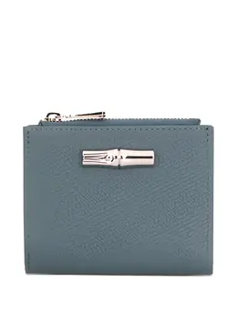 Longchamp: Голубой кошелёк  Roseau