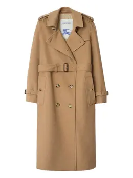 Burberry: Двубортный плащ 