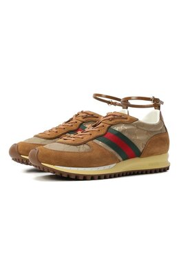 Gucci: Коричневые кроссовки 