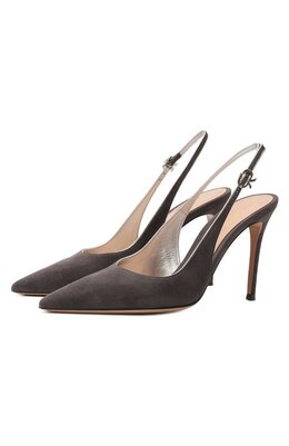 Gianvito Rossi: Серые туфли  Ribbon